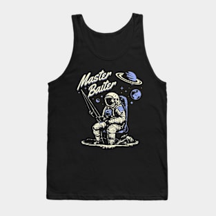 Master Baiter Funny Fishing Astronaut Vintage Space Tank Top